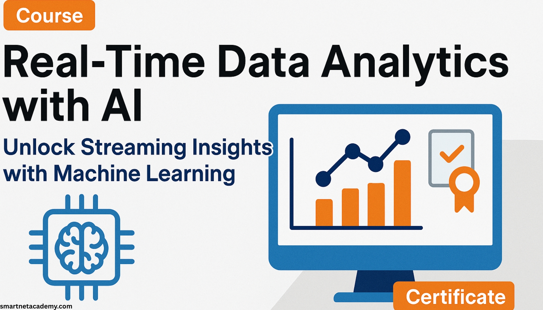 Real-Time Data Analytics with AI course by SmartNet Academy empowers learners to build streaming models detect events instantly and analyze live data while earning a prestigious certificate that showcases expertise in real-time AI solutions and innovations
