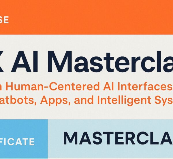 UX AI Masterclass from SmartNet Academy teaches you to design intuitive and ethical AI interfaces for apps and chatbots while earning a professional certificate that showcases your skills in human-centered AI and prepares you for future-facing UX design roles